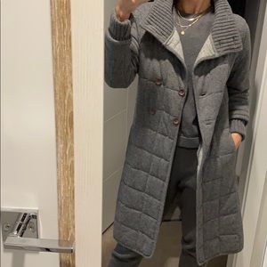SOLD Women’s grey Italian wool blend quilted coat
